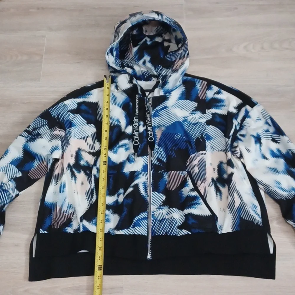 CALVIN KLEIN PERFORMANCE "Repel" raincoat. Rain Jacket Hoodie Windbreaker Large - Picture 7 of 15